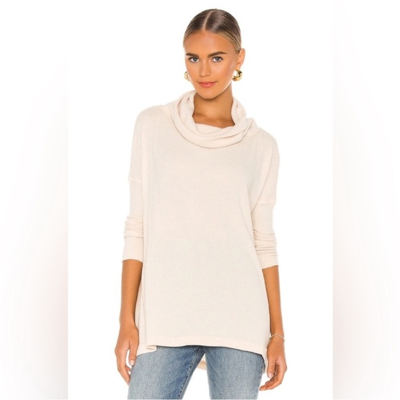 Free People Juicy Long Sleeve Oversized Waffle Knit Sweater in Stone Cold Beige - Picture 2 of 16